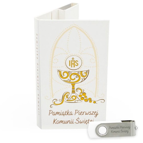USB PACK - Pierwsza Komunia Święta - opakowanie komunijne + pendrive komunijny - wzór PK 6022 - Pamiątka Pierwszej Komunii Świętej
