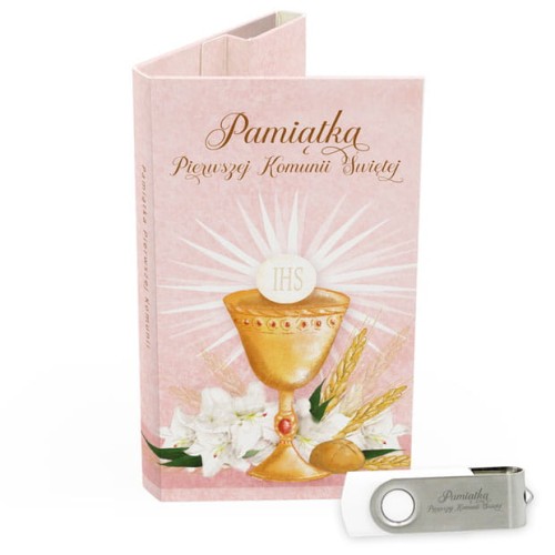 USB PACK - Pierwsza Komunia Święta - opakowanie komunijne + pendrive komunijny - wzór PK 6023 - Pamiątka Pierwszej Komunii Świętej
