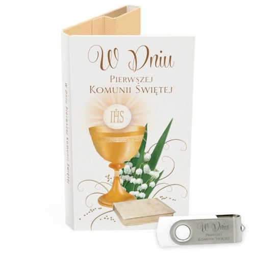 USB PACK - Pierwsza Komunia Święta - opakowanie komunijne + pendrive komunijny - wzór PK 6024 - Pamiątka Pierwszej Komunii Świętej