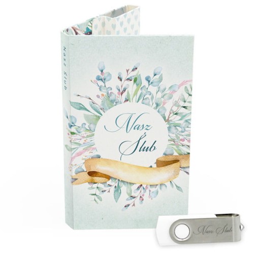 USB PACK z pendrive - ŚLUB, WESELE - opakowanie ślubne + pendrive ślubny - wzór SL 7003 - Pamiątka Ślubu, zachowaj swoje wspomnienia na pendrive, Digialbum.