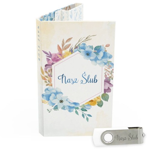 USB PACK z pendrive - ŚLUB, WESELE - opakowanie ślubne + pendrive ślubny - wzór SL 7006 - Pamiątka Ślubu, zachowaj swoje wspomnienia na pendrive, Digialbum.