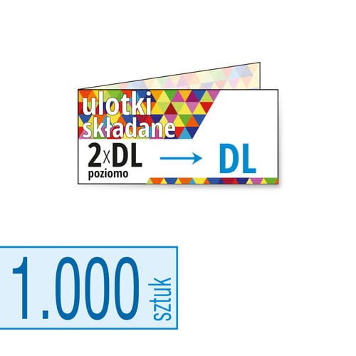 Ulotki składane 2xDL poziomo do DL w atrakcyjnej niskiej cenie