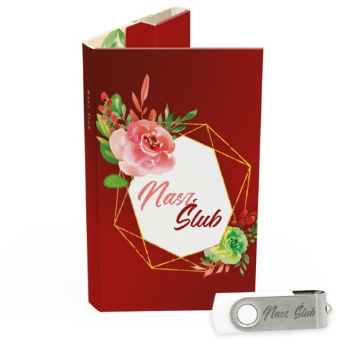 USB PACK z pendrive - ŚLUB, WESELE - opakowanie ślubne + pendrive ślubny - wzór SL 7010 - Pamiątka Ślubu, zachowaj swoje wspomnienia na pendrive, Digialbum.