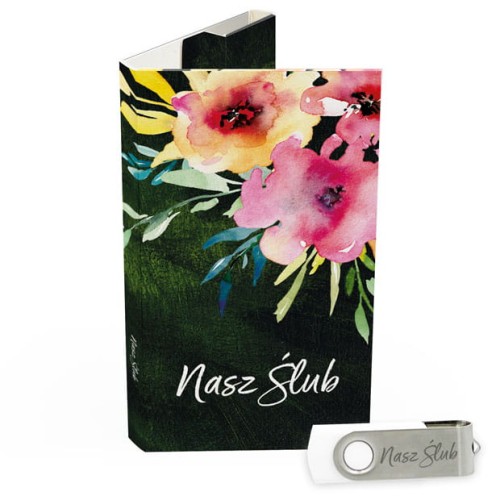 USB PACK z pendrive - ŚLUB, WESELE - opakowanie ślubne + pendrive ślubny - wzór SL 7013 - Pamiątka Ślubu, zachowaj swoje wspomnienia na pendrive, Digialbum.