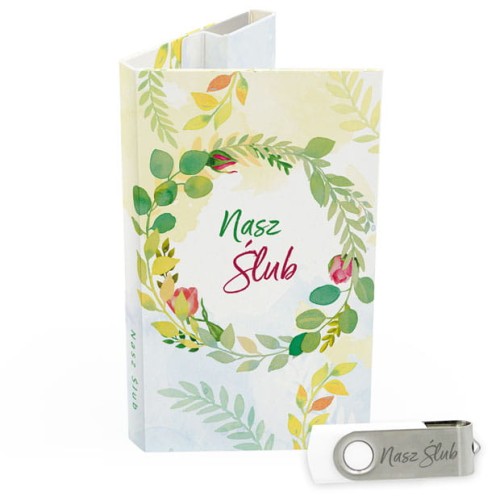 USB PACK z pendrive - ŚLUB, WESELE - opakowanie ślubne + pendrive ślubny - wzór SL 7020 - Pamiątka Ślubu, zachowaj swoje wspomnienia na pendrive, Digialbum.