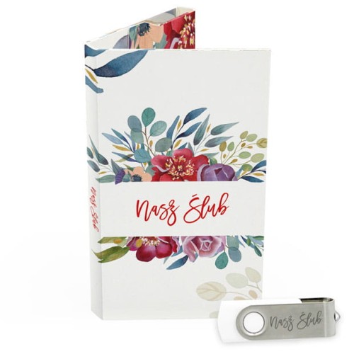 USB PACK z pendrive - ŚLUB, WESELE - opakowanie ślubne + pendrive ślubny - wzór SL 7023 - Pamiątka Ślubu, zachowaj swoje wspomnienia na pendrive, Digialbum.