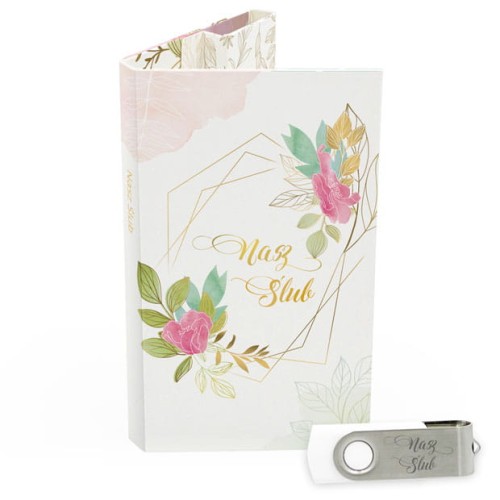 USB PACK z pendrive - ŚLUB, WESELE - opakowanie ślubne + pendrive ślubny - wzór SL 7025 - Pamiątka Ślubu, zachowaj swoje wspomnienia na pendrive, Digialbum.