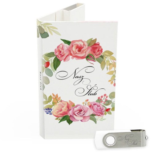 USB PACK z pendrive - ŚLUB, WESELE - opakowanie ślubne + pendrive ślubny - wzór SL 7026 - Pamiątka Ślubu, zachowaj swoje wspomnienia na pendrive, Digialbum.