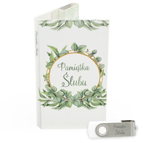 USB PACK z pendrive - ŚLUB, WESELE - opakowanie ślubne + pendrive ślubny - wzór SL 7029 - Pamiątka Ślubu, zachowaj swoje wspomnienia na pendrive, Digialbum.
