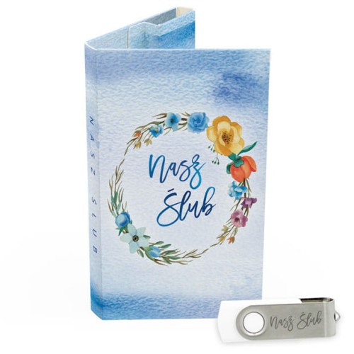 USB PACK z pendrive - ŚLUB, WESELE - opakowanie ślubne + pendrive ślubny - wzór SL 7030 - Pamiątka Ślubu, zachowaj swoje wspomnienia na pendrive, Digialbum.