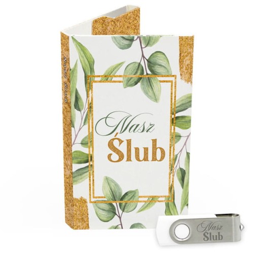 USB PACK z pendrive - ŚLUB, WESELE - opakowanie ślubne + pendrive ślubny - wzór SL 7037 - Pamiątka Ślubu, zachowaj swoje wspomnienia na pendrive, Digialbum.