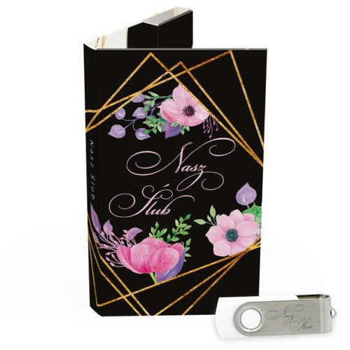 USB PACK z pendrive - ŚLUB, WESELE - opakowanie ślubne + pendrive ślubny - wzór SL 7038 - Pamiątka Ślubu, zachowaj swoje wspomnienia na pendrive, Digialbum.