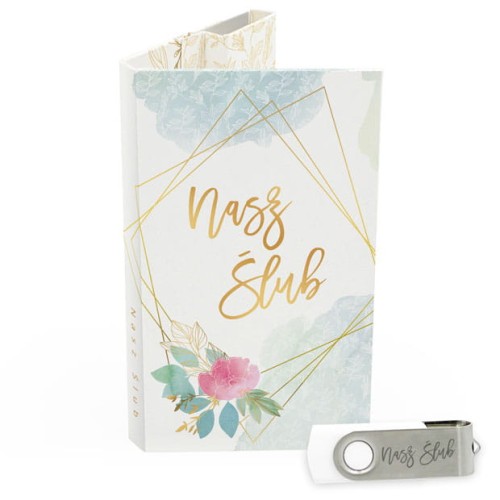 USB PACK z pendrive - ŚLUB, WESELE - opakowanie ślubne + pendrive ślubny - wzór SL 7041 - Pamiątka Ślubu, zachowaj swoje wspomnienia na pendrive, Digialbum.
