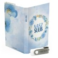 USB PACK z pendrive - ŚLUB, WESELE - opakowanie ślubne + pendrive ślubny - wzór SL 7048 - Pamiątka Ślubu, zachowaj swoje wspomnienia na pendrive, Digialbum.