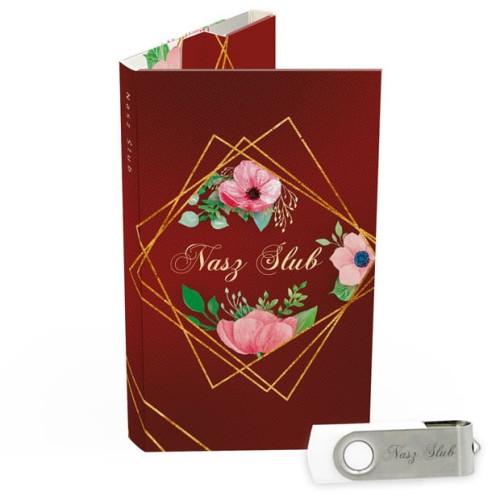 USB PACK z pendrive - ŚLUB, WESELE - opakowanie ślubne + pendrive ślubny - wzór SL 7050 - Pamiątka Ślubu, zachowaj swoje wspomnienia na pendrive, Digialbum.
