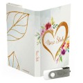 USB PACK z pendrive - ŚLUB, WESELE - opakowanie ślubne + pendrive ślubny - wzór SL 7054 - Pamiątka Ślubu, zachowaj swoje wspomnienia na pendrive, Digialbum.