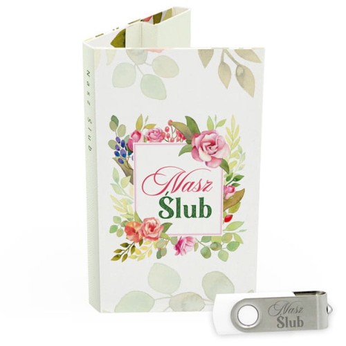 USB PACK z pendrive - ŚLUB, WESELE - opakowanie ślubne + pendrive ślubny - wzór SL 7055 - Pamiątka Ślubu, zachowaj swoje wspomnienia na pendrive, Digialbum.