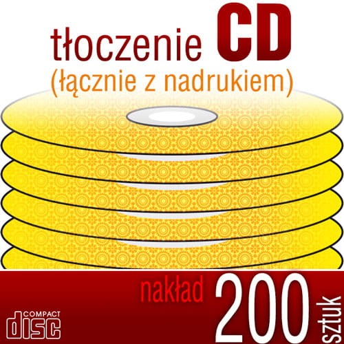 Tłoczenie płyt CD (+ nadruk na płycie) - 200 szt.