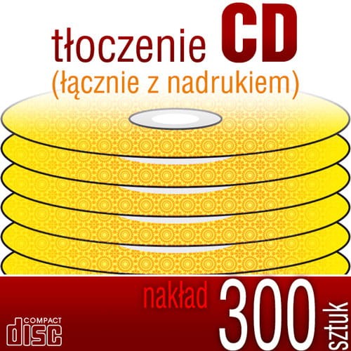 Tłoczenie płyt CD (+ nadruk na płycie) - 300 szt.
