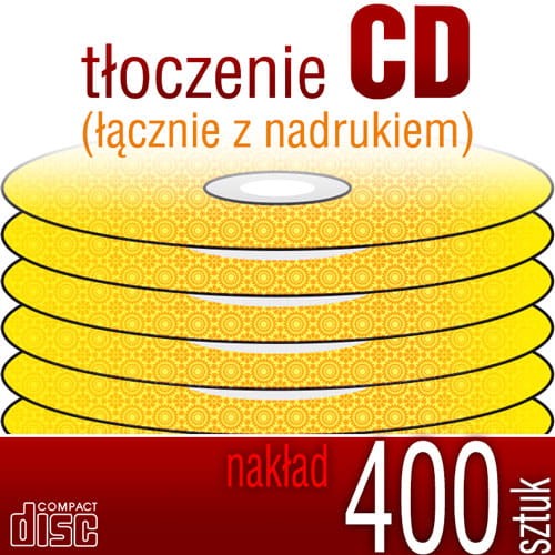 Tłoczenie płyt CD (+ nadruk na płycie) - 400 szt.
