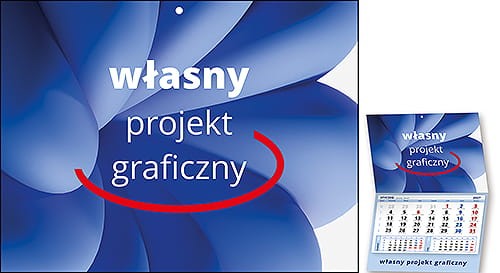 Kalendarze JEDNODZIELNE STANDARD - własny projekt graficzny