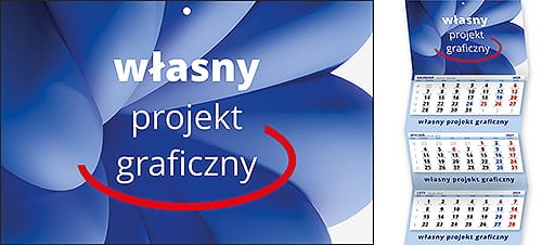 Kalendarze TRÓJDZIELNE - własny projekt graficzny