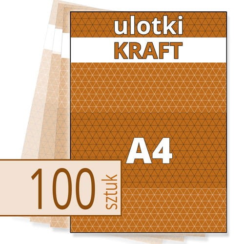Ulotki na brązowym papierze KRAFT - A4 w atrakcyjnej niskiej cenie, z drukiem białym