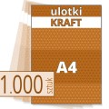 Ulotki na brązowym papierze KRAFT - A4 w atrakcyjnej niskiej cenie, z drukiem białym