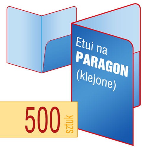 ETUI do paragonów (można także wykorzystać do etui hotelowego) - różne rodzaje papierów, druk pełnokolorowy - 500 szt.