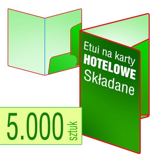 ETUI do kart hotelowych lub paragonów (etui składane) - różne rodzaje papierów, druk pełnokolorowy - 5.000 szt.