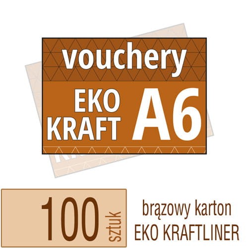 Vouchery A6 EKO KRAFT w atrakcyjnej niskiej cenie - pakiet 100 sztuk