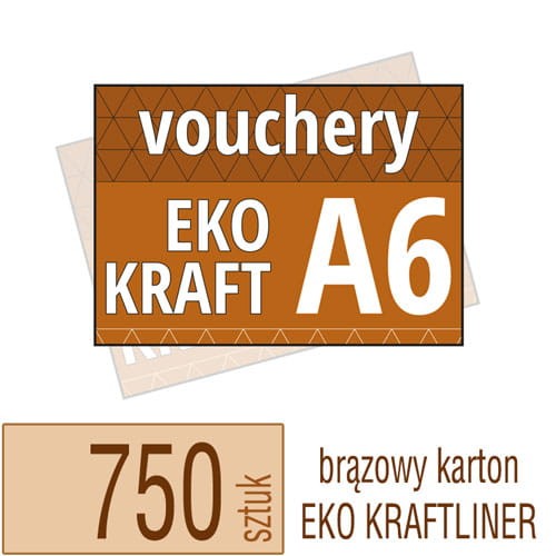 Vouchery A6 EKO KRAFT w atrakcyjnej niskiej cenie - pakiet 750 sztuk