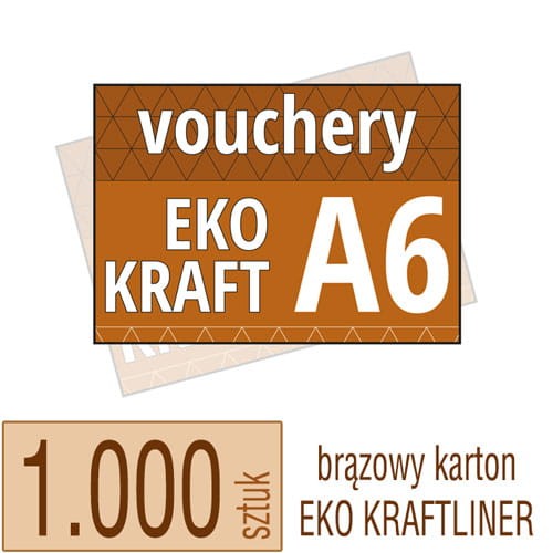 Vouchery A6 EKO KRAFT w atrakcyjnej niskiej cenie - pakiet 1.000 sztuk