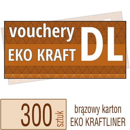 Vouchery DL Eko KRAFT w atrakcyjnej niskiej cenie - pakiet 300 sztuk