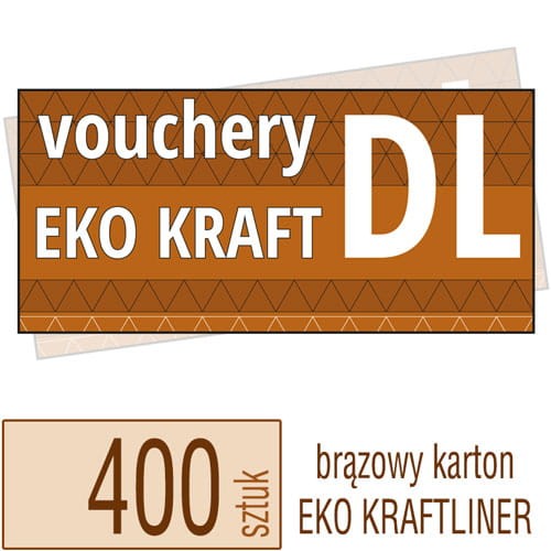 Vouchery DL Eko KRAFT w atrakcyjnej niskiej cenie - pakiet 400 sztuk