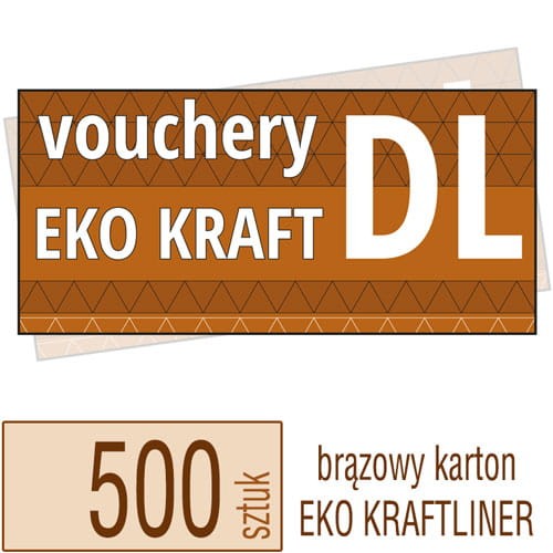 Vouchery DL Eko KRAFT w atrakcyjnej niskiej cenie - pakiet 500 sztuk