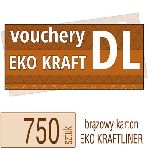 Vouchery DL Eko KRAFT w atrakcyjnej niskiej cenie - pakiet 750 sztuk