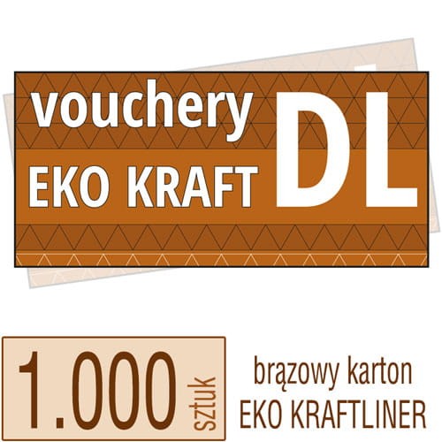 Vouchery DL Eko KRAFT w atrakcyjnej niskiej cenie - pakiet 1.000 sztuk