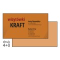 Wizytówki Eko Kraft - zadruk 4+0 (jednostronny)