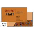 Wizytówki Eko Kraft - zadruk 4+4 (dwustronny)