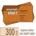 Wizytówki KRAFT - 300 szt.