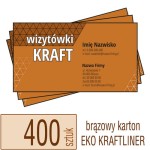 Wizytówki KRAFT - 400 szt.
