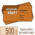 Wizytówki EKO KRAFT - w atrakcyjnej niskiej cenie - pakiet 500 szt.