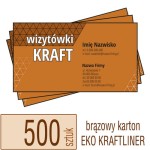 Wizytówki KRAFT - 500 szt.