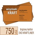 Wizytówki EKO KRAFT - w atrakcyjnej niskiej cenie - pakiet 750 szt.