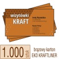 Wizytówki EKO KRAFT - w atrakcyjnej niskiej cenie - pakiet 1.000 szt.