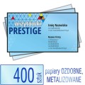 Wizytówki  PRESTIGE - różne papiery ozdobne do wyboru - pakiet 400 szt.