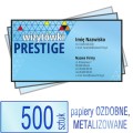Wizytówki  PRESTIGE - różne papiery ozdobne do wyboru - pakiet 500 szt.