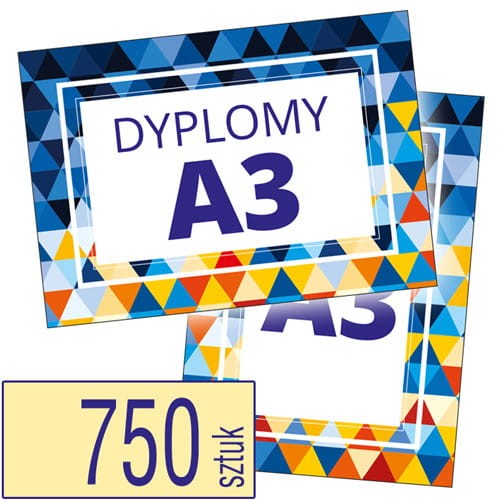 Dyplomy A3 - pakiet 750 sztuk