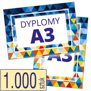Dyplomy, certyfikaty A3 - 1.000 szt.